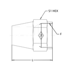 0304 JIC Long Nut