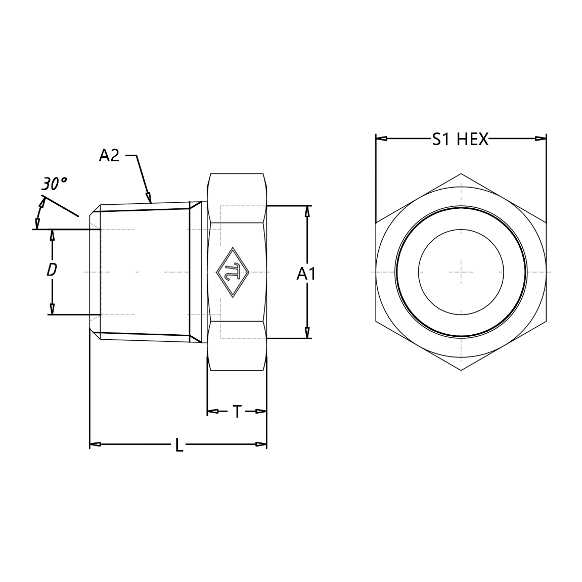 0404 Tube Bore x Male Pipe