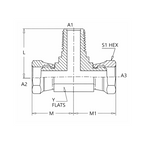 1601-FG Male Pipe x Female Pipe Swivel x Female Pipe Swivel