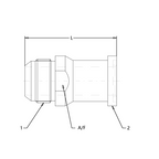 1700 Male JIC x Code 61 Flange