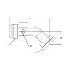 1703 Male JIC x Code 61 Flange
