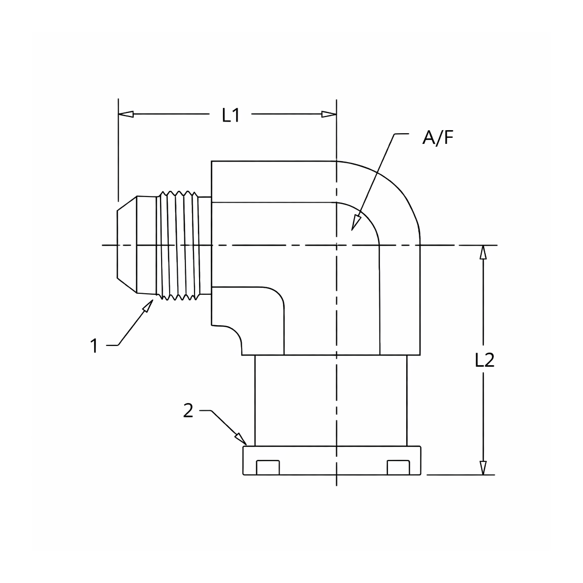 1704-FG Male JIC x Code 61 Flange