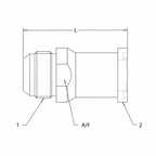 1800 Male JIC x Code 62 Flange