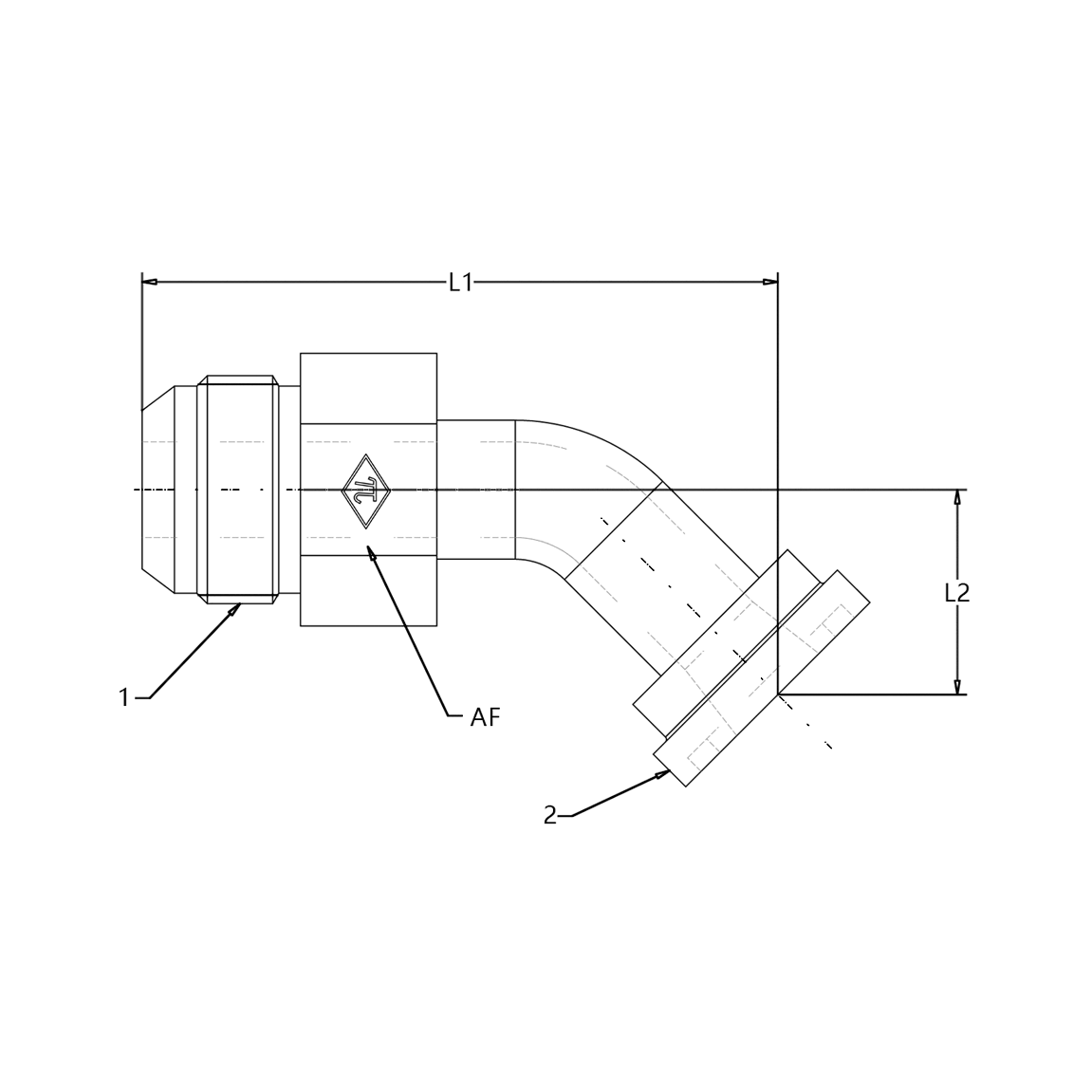 1803 Male JIC x Code 62 Flange