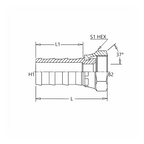 2111 Push-On Hose Barb x Female JICSwivel