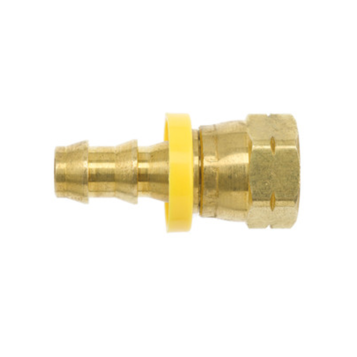 2116 Push-On Hose Barb x Male SAE45°Flared