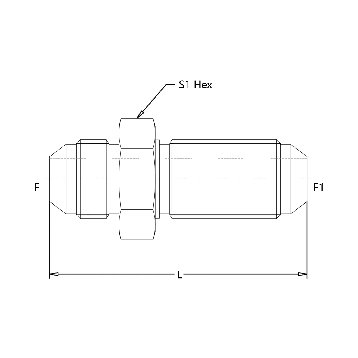 2700 Male JICx Male JIC Bulkhead