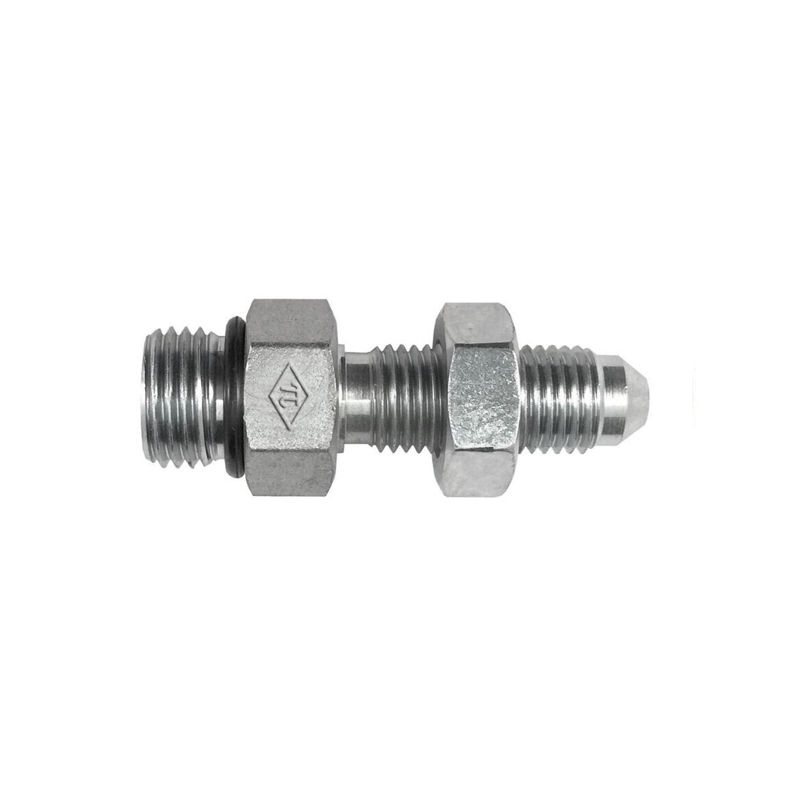 2764-LN-O Male ORB x Male JIC Bulkhead, WithLock Nut