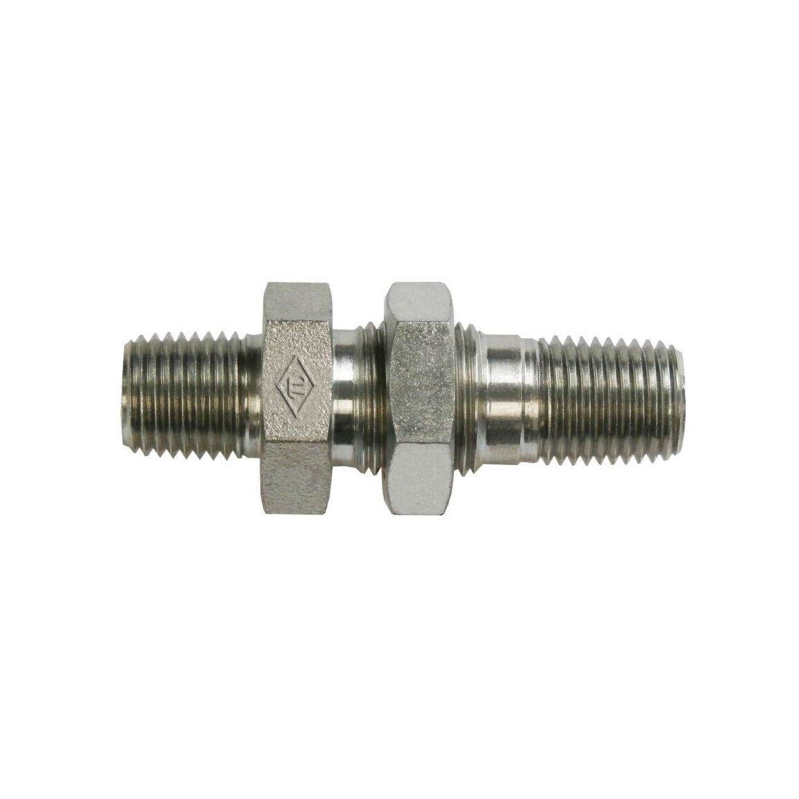 2708-LN Male Pipe x Male Pipe Bulkhead, With Lock Nut