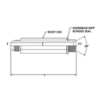 7002-L-BS Bonded Seal Male JIC x Male BSPP (Type D)