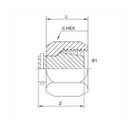 C0304-C Flareless Cap Nut