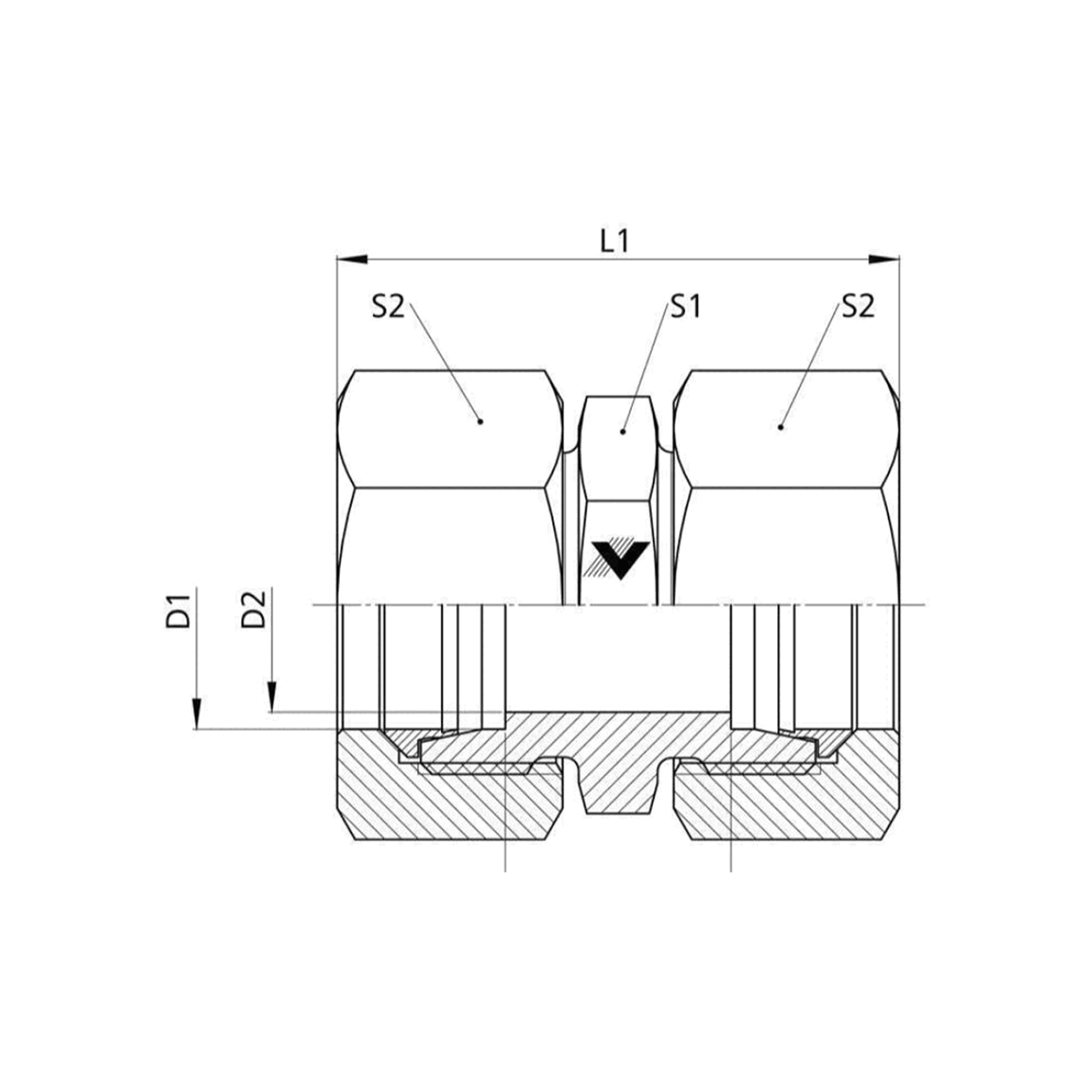 D2403-EQUAL DIN Tube x DIN Tube