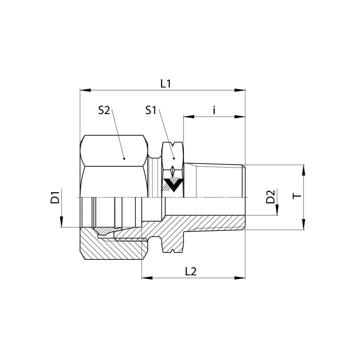 D2404 DIN Tube x Male Pipe