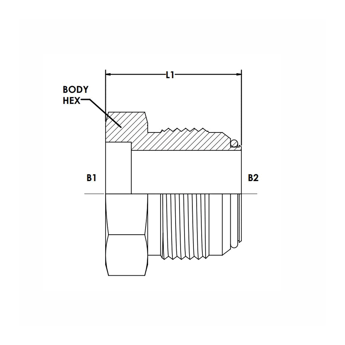 F0403 Tube Bore x Male Flare-O