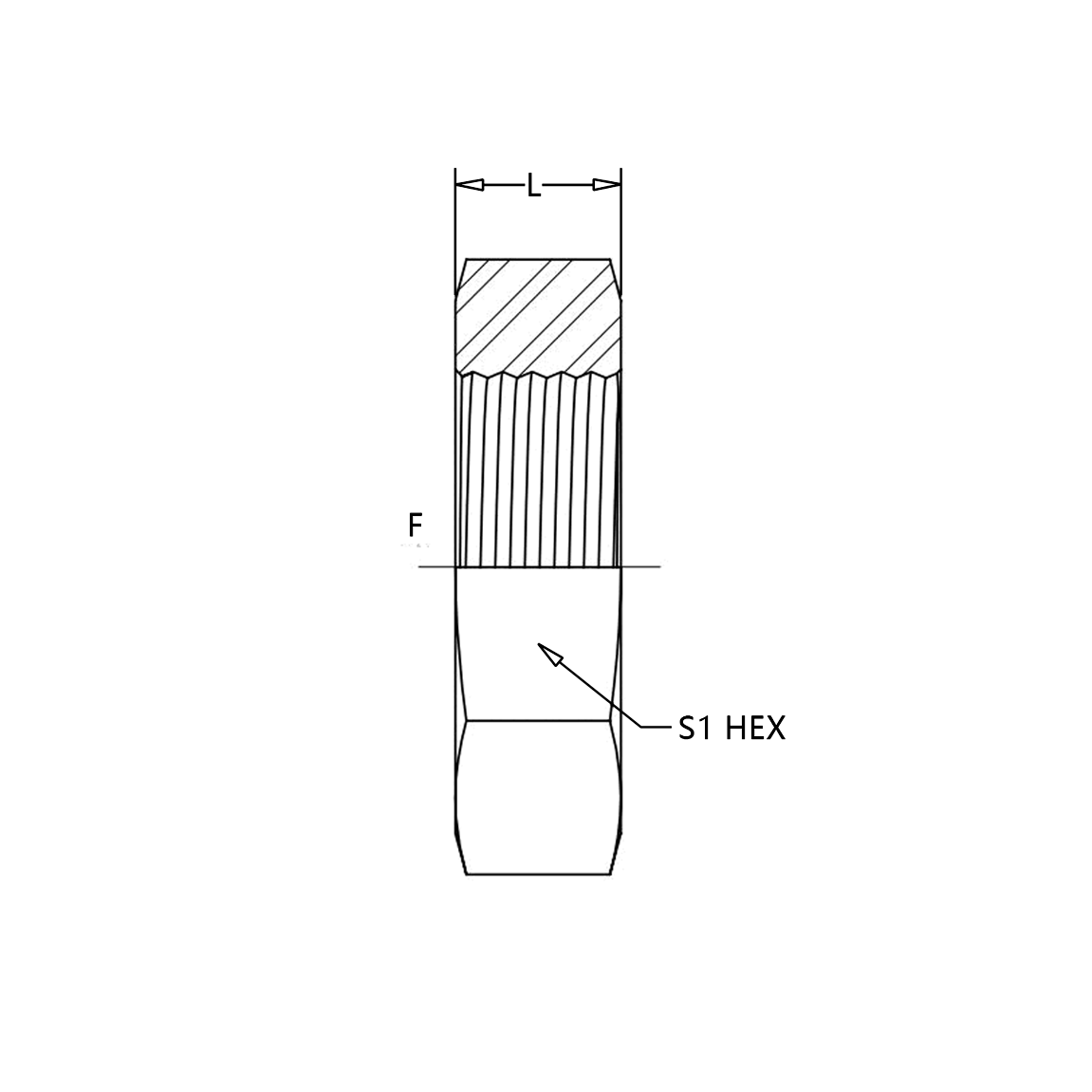 FS0306 ORFS Bulkhead Lock Nut
