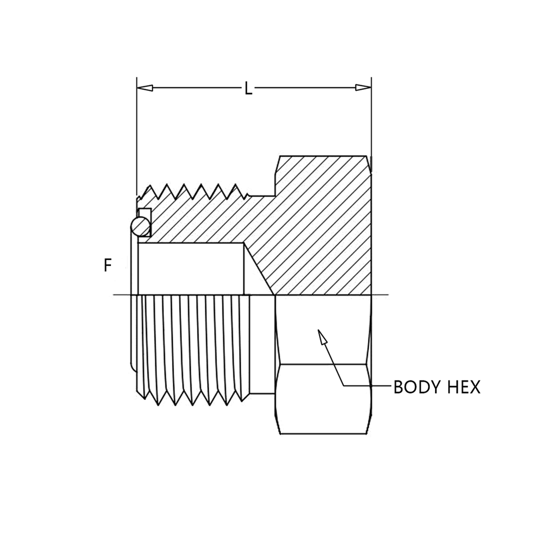 FS2408 Male ORFS Plug